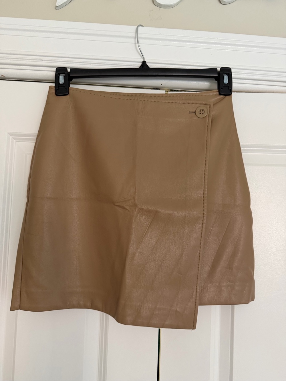 Babaton / Aritzia Faux Leather Wrap Mini Skirt — Size 6